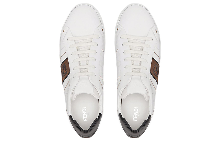 Shop Fendi Kulit Rendah 'Putih Hitam' 7E1166-A3XL-F13TH