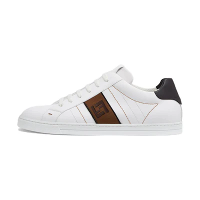 Fendi Leather Low 'White Black'