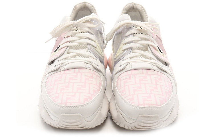 Lookbook Fendi Zapatillas de Cuero Bajas 'Blanco Rosa' 7E1217-AC7A-F1BO0