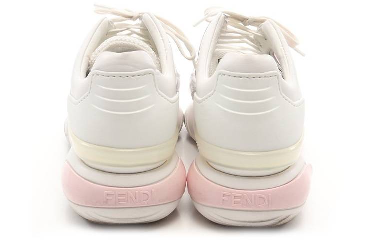 Shop Fendi Zapatillas de Cuero Bajas 'Blanco Rosa' 7E1217-AC7A-F1BO0