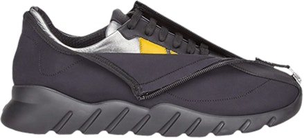 Fendi Leather Low Lace-Up 'Lycra - Black Silver' 7E1366-AC7B-F0QW0 Fendi Leather Low Lace-Up 'Lycra - Black Silver' 7E1366-AC7B-F0QW0