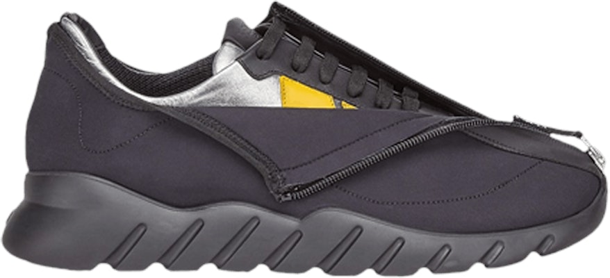 Fendi Leather Low Lace-Up 'Lycra - Black Silver' 7E1366-AC7B-F0QW0 Buy Fendi Leather Low Lace-Up 'Lycra - Black Silver' 7E1366-AC7B-F0QW0