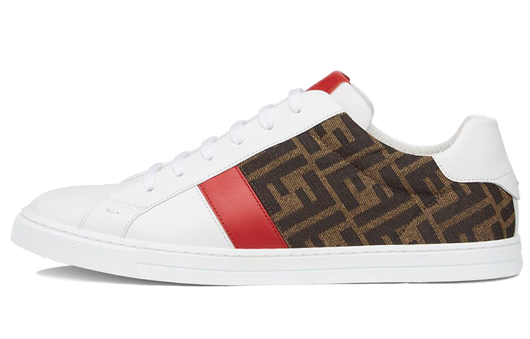 Buy フェンディ レザー ローカット 白赤 (Fendi Rezaa Rōkatto Shiroaka) 7E1408AF5TF1DW3