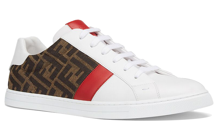 Lookbook フェンディ レザー ローカット 白赤 (Fendi Rezaa Rōkatto Shiroaka) 7E1408AF5TF1DW3