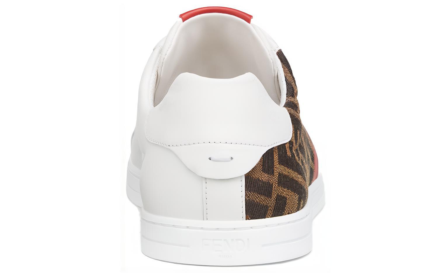 Purchase フェンディ レザー ローカット 白赤 (Fendi Rezaa Rōkatto Shiroaka) 7E1408AF5TF1DW3