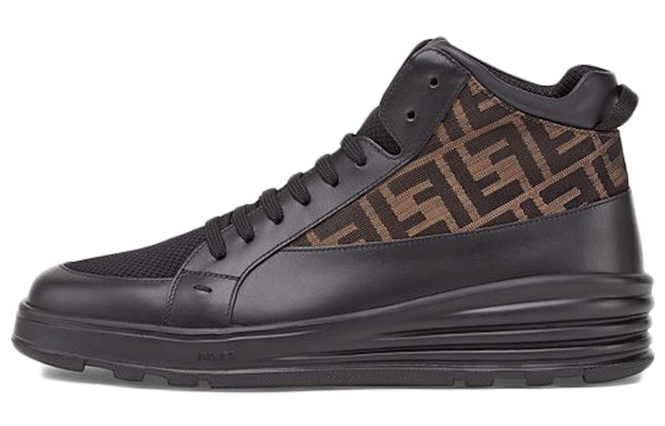 Fendi Leather Mid-Top Sneaker 'Black' 7E1315A9SAF18SA