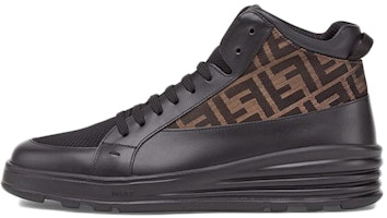 Fendi Leather Mid-Top Sneaker 'Black' 7E1315A9SAF18SA Fendi Leather Mid-Top Sneaker 'Black' 7E1315A9SAF18SA