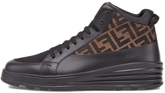 FENDI レザーミッドトップスニーカー (黒) 7E1315A9SAF18SA Buy FENDI レザーミッドトップスニーカー (黒) 7E1315A9SAF18SA