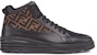 Fendi Kasut Kulit Mid-Top 'Hitam' 7E1315A9SAF18SA