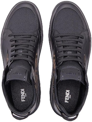 Fendi Leather Mid-Top Sneaker 'Black' 7E1315A9SAF18SA Shop Fendi Leather Mid-Top Sneaker 'Black' 7E1315A9SAF18SA