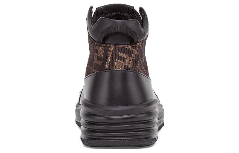Purchase Fendi Leren Mid-Top Sneaker ''Zwart'' 7E1315A9SAF18SA