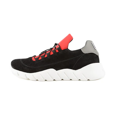 Fendi Leather Oversized Tongue Low 'Black Red'