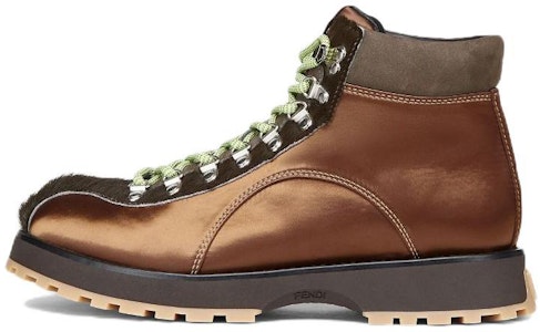 FENDI芬迪 牛皮 簡約圓頭綁帶 時尚短靴 棕色 Buy FENDI芬迪 牛皮 簡約圓頭綁帶 時尚短靴 棕色