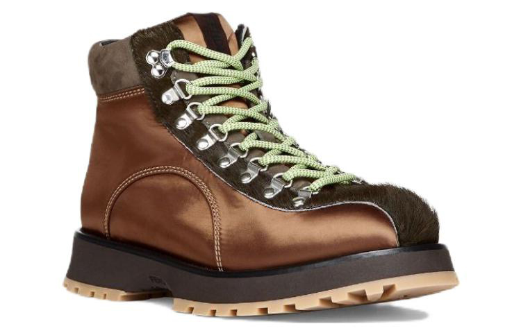 Lookbook Bottes Courtes Lacées en Cuir Rond Fendi ''Mode Marron'' 7U1575ALIOF1JF5