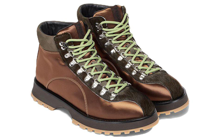 Shop Bottes Courtes Lacées en Cuir Rond Fendi ''Mode Marron'' 7U1575ALIOF1JF5