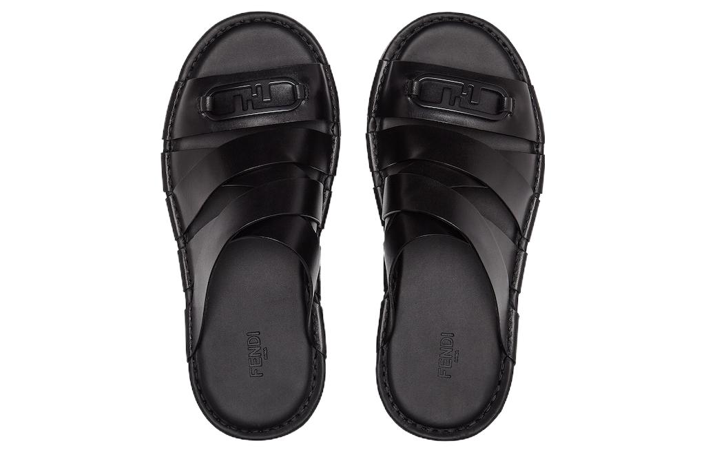 Fendi Leather Slide 'Black' 圖 2