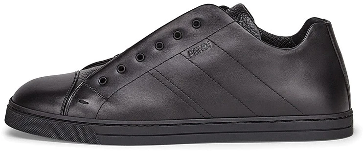 fendi-leather-slip-on-black