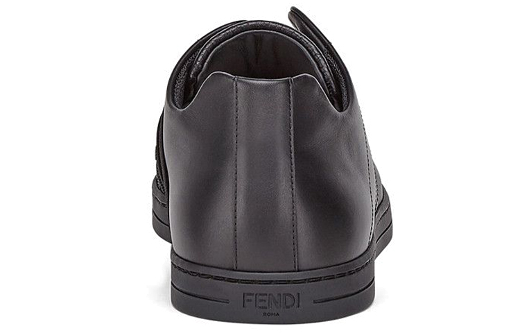 Purchase 펜디 블랙 가죽 슬립온 7E1198-ABO9-F1AUD