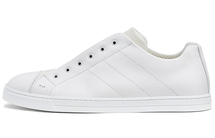 Buy Fendi Zapatillas de Cuero Blancas y Marrones 7E1198A5JPF150F