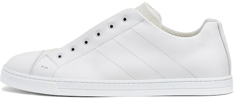 Fendi Leather Slip Ons White Brown 7E1198A5JPF150F Fendi Leather Slip Ons White Brown 7E1198A5JPF150F