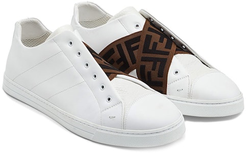 Fendi Zapatillas de Cuero Blancas y Marrones 7E1198A5JPF150F Order Fendi Zapatillas de Cuero Blancas y Marrones 7E1198A5JPF150F