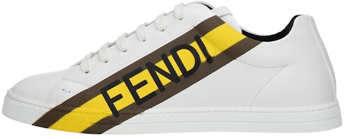 芬迪白黄标志皮革运动鞋 7E1380-AD7N-F1BNU Buy 芬迪白黄标志皮革运动鞋 7E1380-AD7N-F1BNU