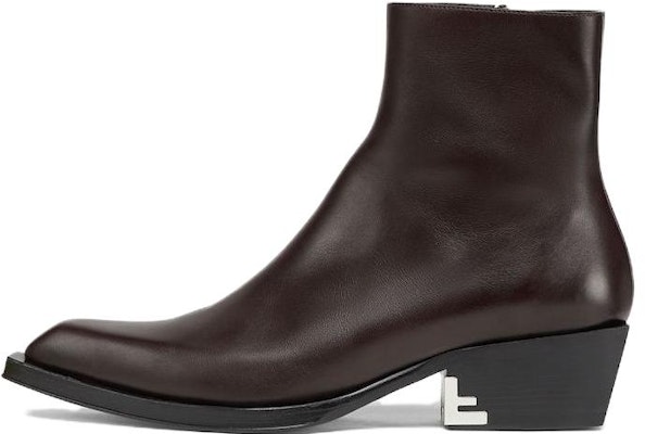 Fendi Leather Zippered Ankle Boot 'Dark Brown' 7U1615NA7F0QD5 Buy Fendi Leather Zippered Ankle Boot 'Dark Brown' 7U1615NA7F0QD5
