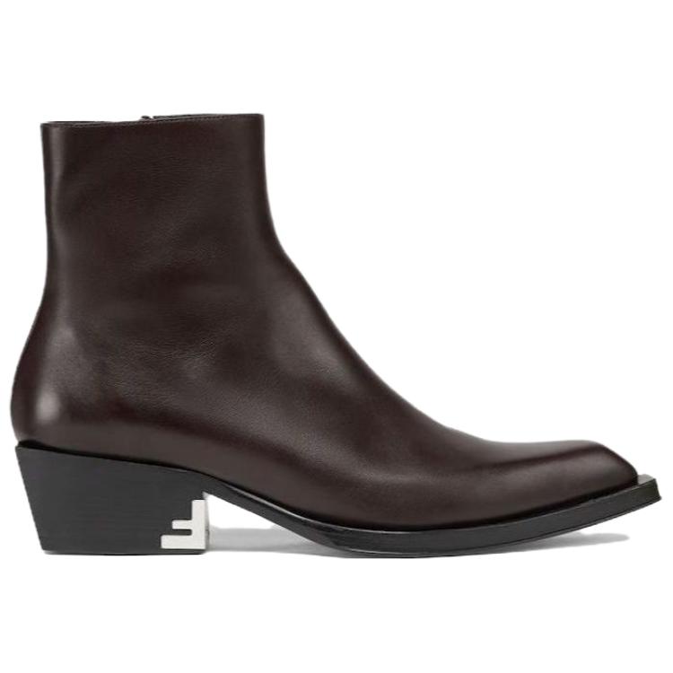Order Bottes Fendi en Cuir à Fermeture Éclair ''Marron Foncé'' 7U1615NA7F0QD5