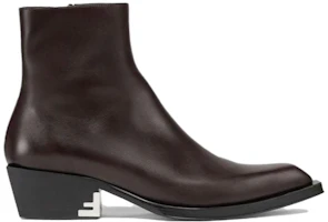 Order Fendi Leather Zippered Ankle Boot 'Dark Brown' 7U1615NA7F0QD5