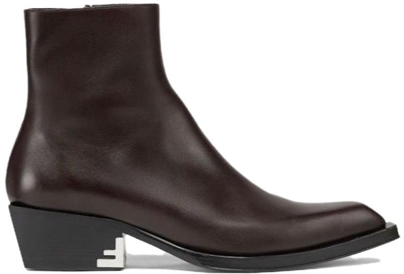 Fendi Leather Zippered Ankle Boot 'Dark Brown' 7U1615NA7F0QD5 Order Fendi Leather Zippered Ankle Boot 'Dark Brown' 7U1615NA7F0QD5