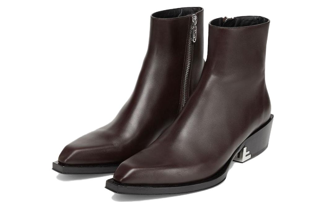 Shop Bottes Fendi en Cuir à Fermeture Éclair ''Marron Foncé'' 7U1615NA7F0QD5
