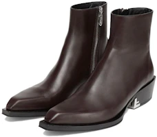 Shop Fendi Leather Zippered Ankle Boot 'Dark Brown' 7U1615NA7F0QD5