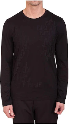 Fendi Letter Print Crewneck Long-Sleeve Sweatshirt Black Menswear FY1002AAODF0QA1 Buy Fendi Letter Print Crewneck Long-Sleeve Sweatshirt Black Menswear FY1002AAODF0QA1
