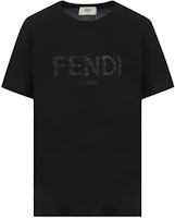 FENDI Letter Print Short Sleeve Regular T-Shirt SS23 Black FS9599AQ9AF0GME FENDI Letter Print Short Sleeve Regular T-Shirt SS23 Black FS9599AQ9AF0GME