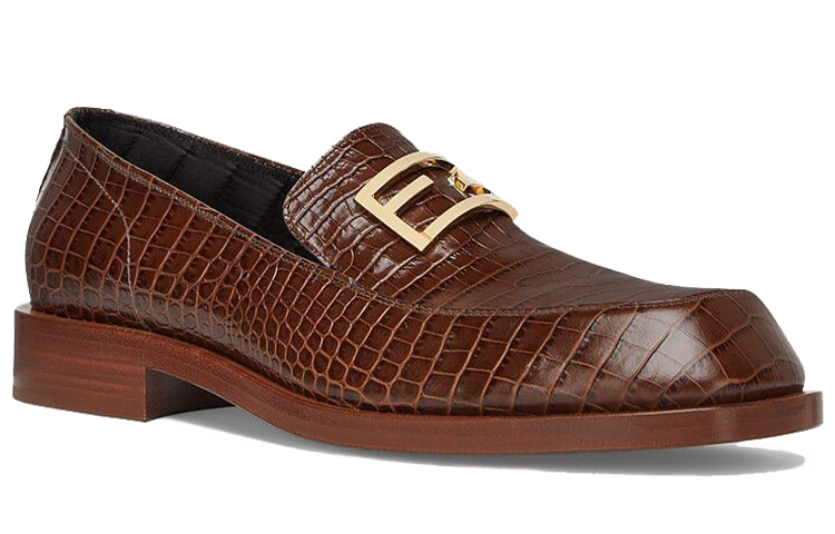 Fendi Loafer Flat 'Leather Logo Brown' 圖 3