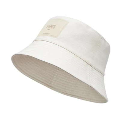 FENDI Logo Cotton Bucket Hat for Men FXQ801AKLLF0QA0