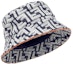 Order FENDI Logo Cotton Leather Blue Bucket Hat Unisex Couple Match. FXQ958ARGGF0QA2