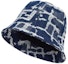 Order FENDI Logo Cotton Linen Blue Bucket Hat for Men. FXQ431ARGFF0RBB