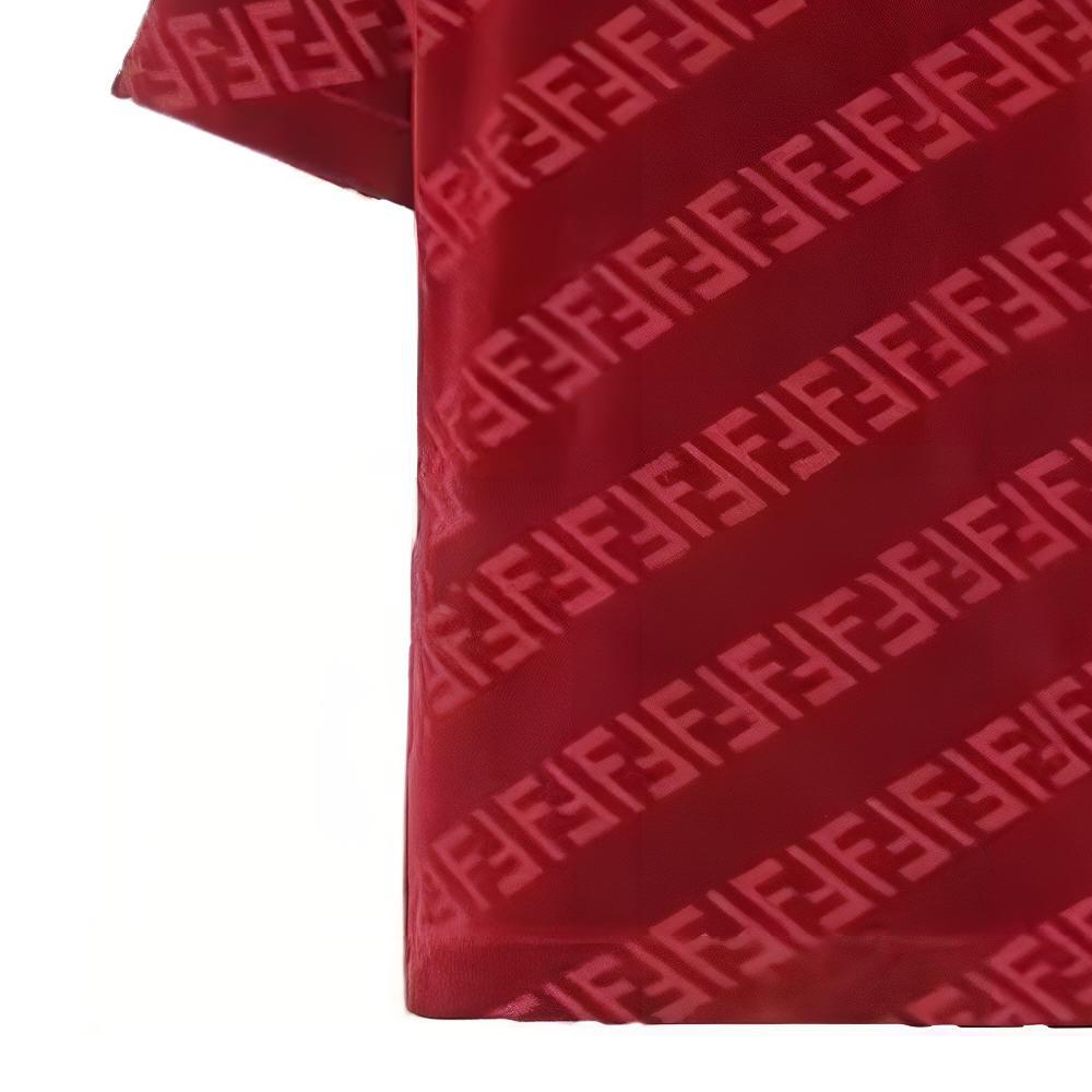 Sizing FENDI 紅色Logo壓紋印花短袖男T恤。 FY0936AKD0F0QC9