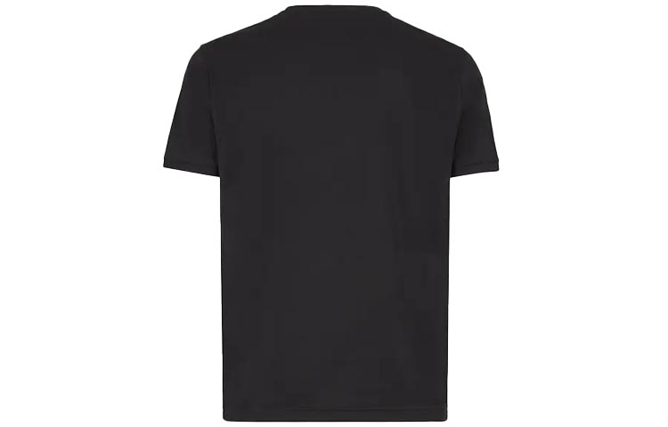 FENDI Logo Graphic Crewneck Short Sleeve Regular T-Shirt Black. FY0894ACNGF0QA1 圖 3