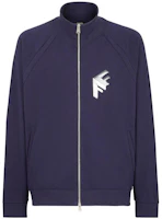 Fendi Logo High-Collar Jacket Deep Blue FY1272APN1F1AJR Fendi Logo High-Collar Jacket Deep Blue FY1272APN1F1AJR