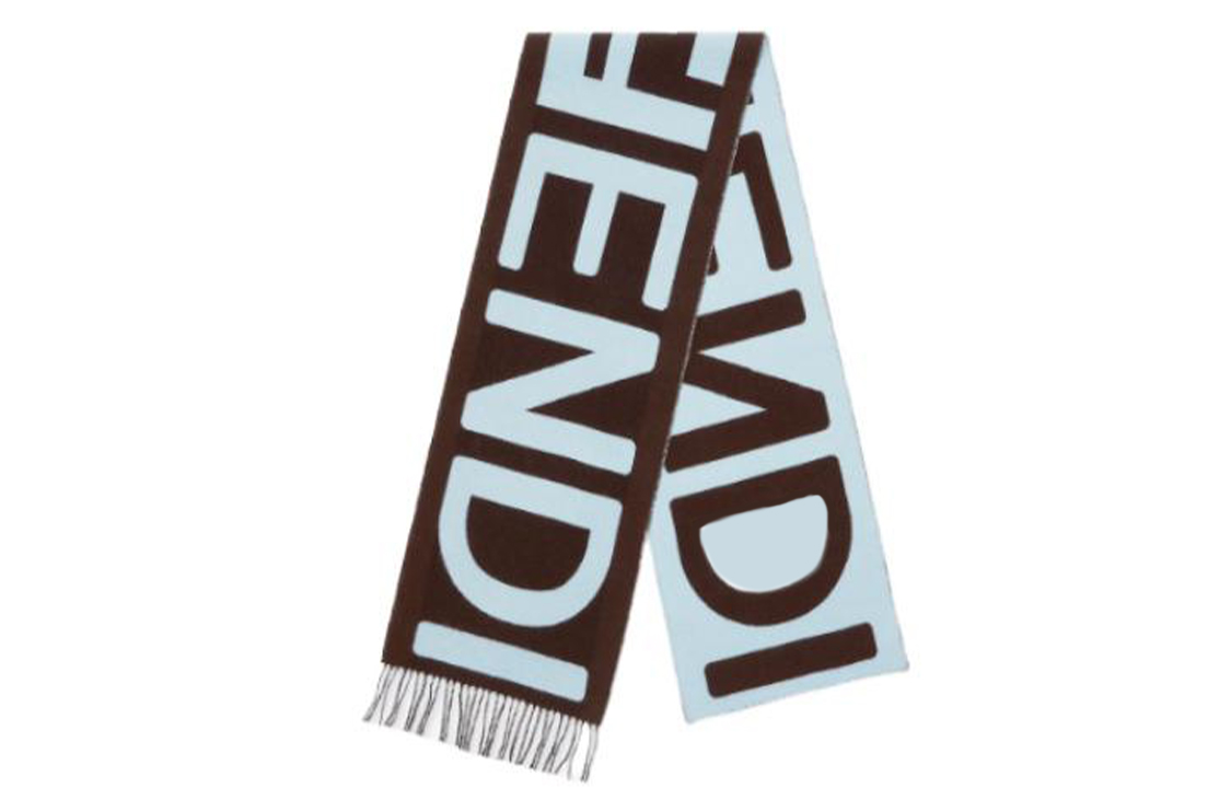 Order FENDI 蓝色字母Logo针织围巾 情侣款 男女通用. FXT415AQCNF1N0G