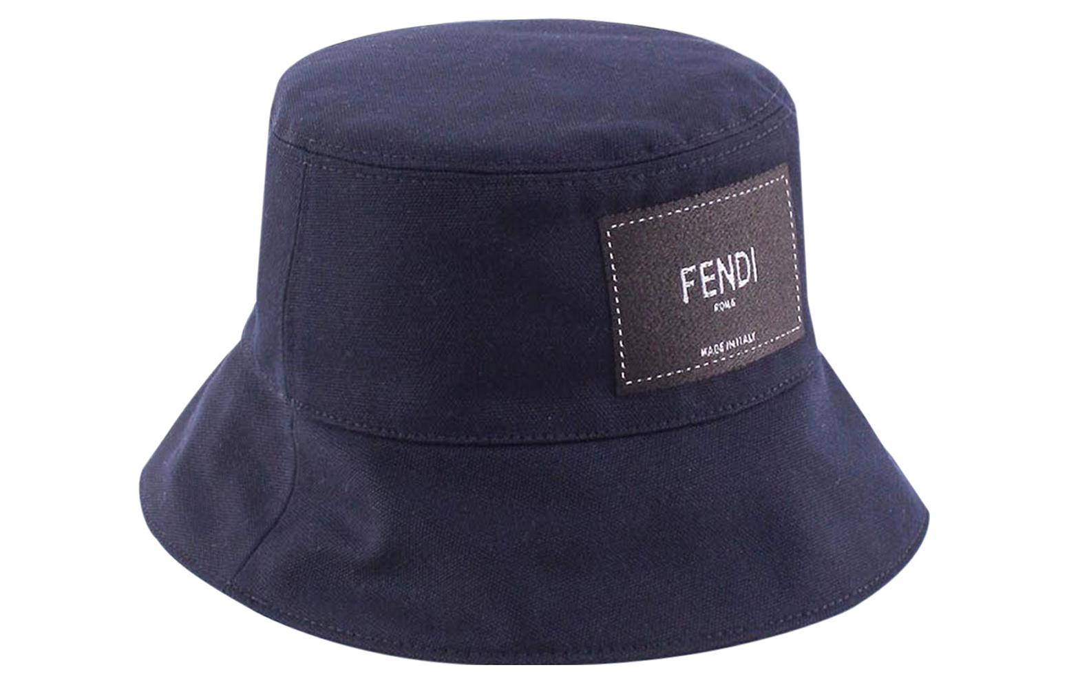 Shop フェンディ ロゴパッチ コットン バケットハット ユニセックス カップル向け. FXQ801AIKHF0QA2