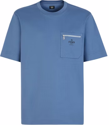 Kaos Pria FENDI Logo Pocket Crewneck T-Shirt Biru Kasual SS24. FY0936ARYRF0GCT Buy Kaos Pria FENDI Logo Pocket Crewneck T-Shirt Biru Kasual SS24. FY0936ARYRF0GCT