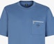 Shop Kaos Pria FENDI Logo Pocket Crewneck T-Shirt Biru Kasual SS24. FY0936ARYRF0GCT