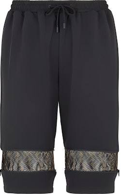 FENDI 高腰抽繩網布短褲 黑色 Logo印花 FAB564AD3DF0GME Buy FENDI 高腰抽繩網布短褲 黑色 Logo印花 FAB564AD3DF0GME