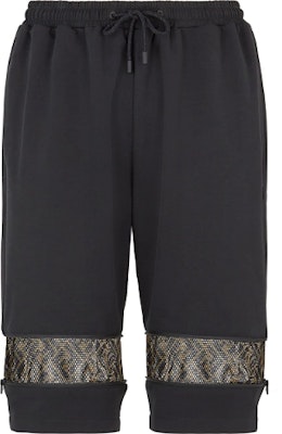 FENDI 高腰抽繩網布短褲 黑色 Logo印花 FAB564AD3DF0GME Order FENDI 高腰抽繩網布短褲 黑色 Logo印花 FAB564AD3DF0GME