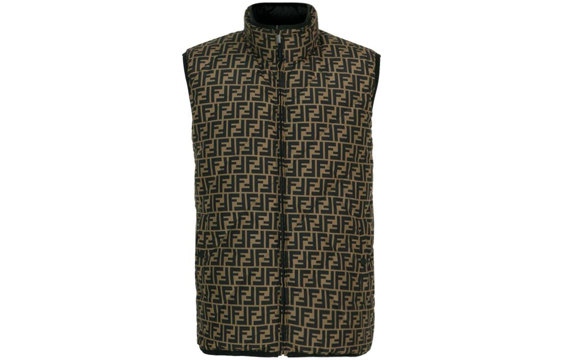 Order フェンディ ロゴプリント リバーシブル パファーベスト ブラック FAA635A8J6F0F6R