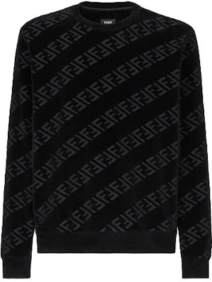 FENDI Logo Printed Crewneck Casual Sweatshirt Black FY0178AHCAF0QA1 Order FENDI Logo Printed Crewneck Casual Sweatshirt Black FY0178AHCAF0QA1
