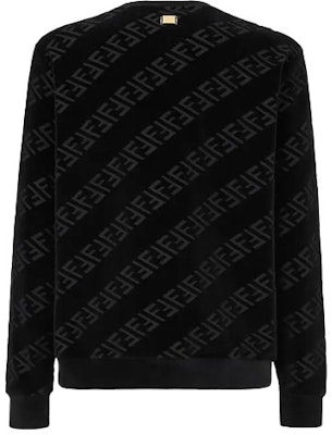 FENDI Logo Printed Crewneck Casual Sweatshirt Black FY0178AHCAF0QA1 Lookbook FENDI Logo Printed Crewneck Casual Sweatshirt Black FY0178AHCAF0QA1